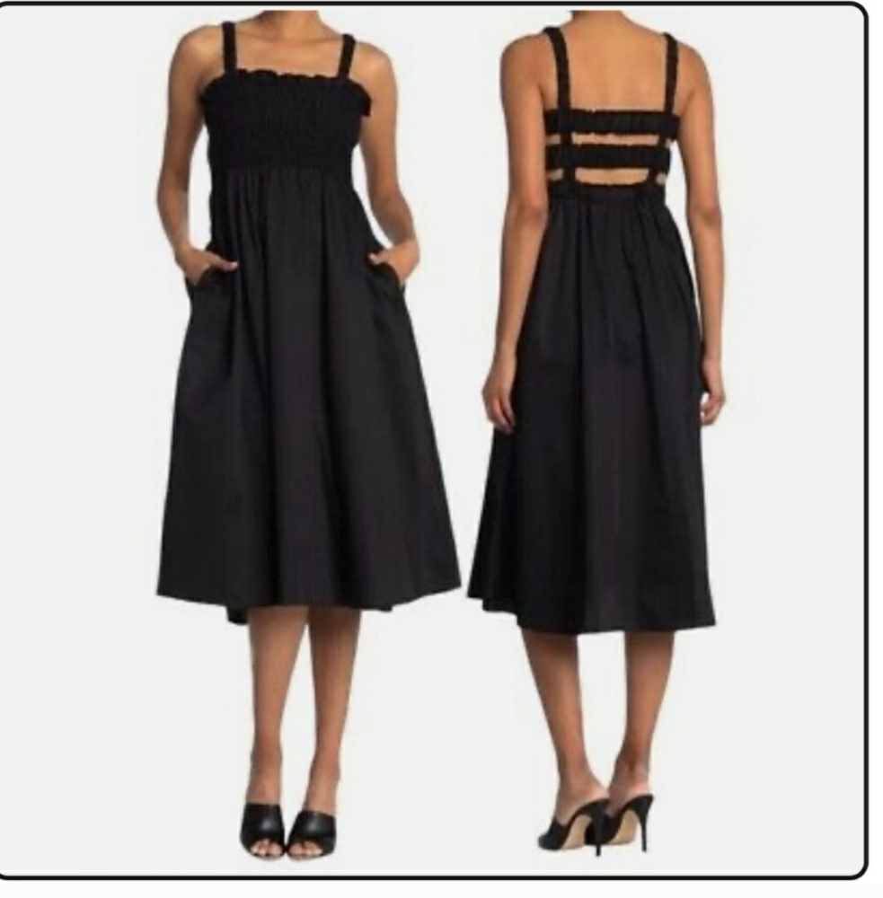 Top Shop Elegant Black Midi Dress